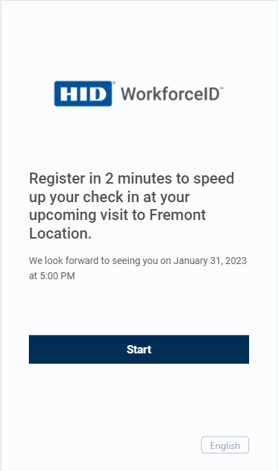 Visitor Registration
